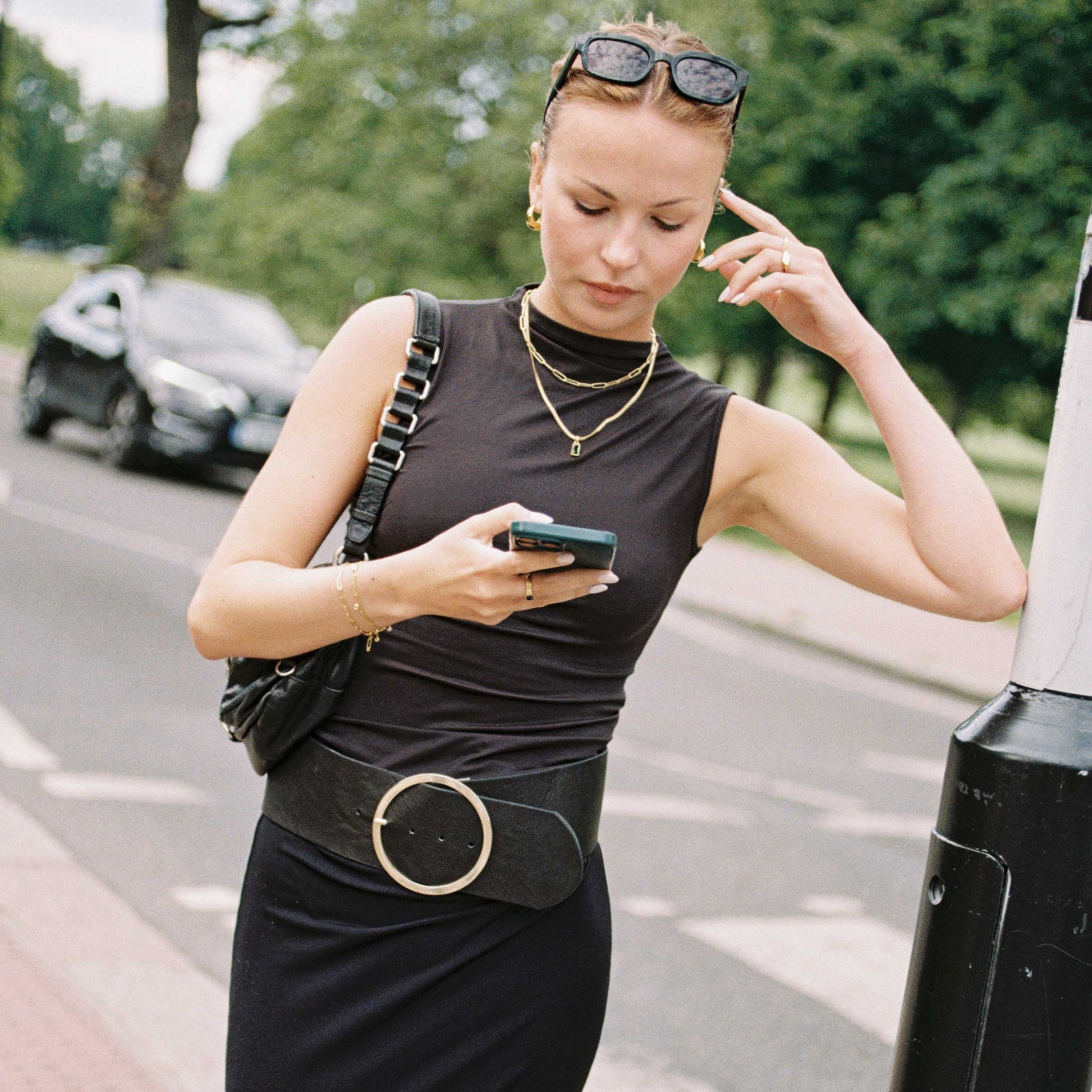 Gold Paperclip Chain Layering Necklace - toutjewellery