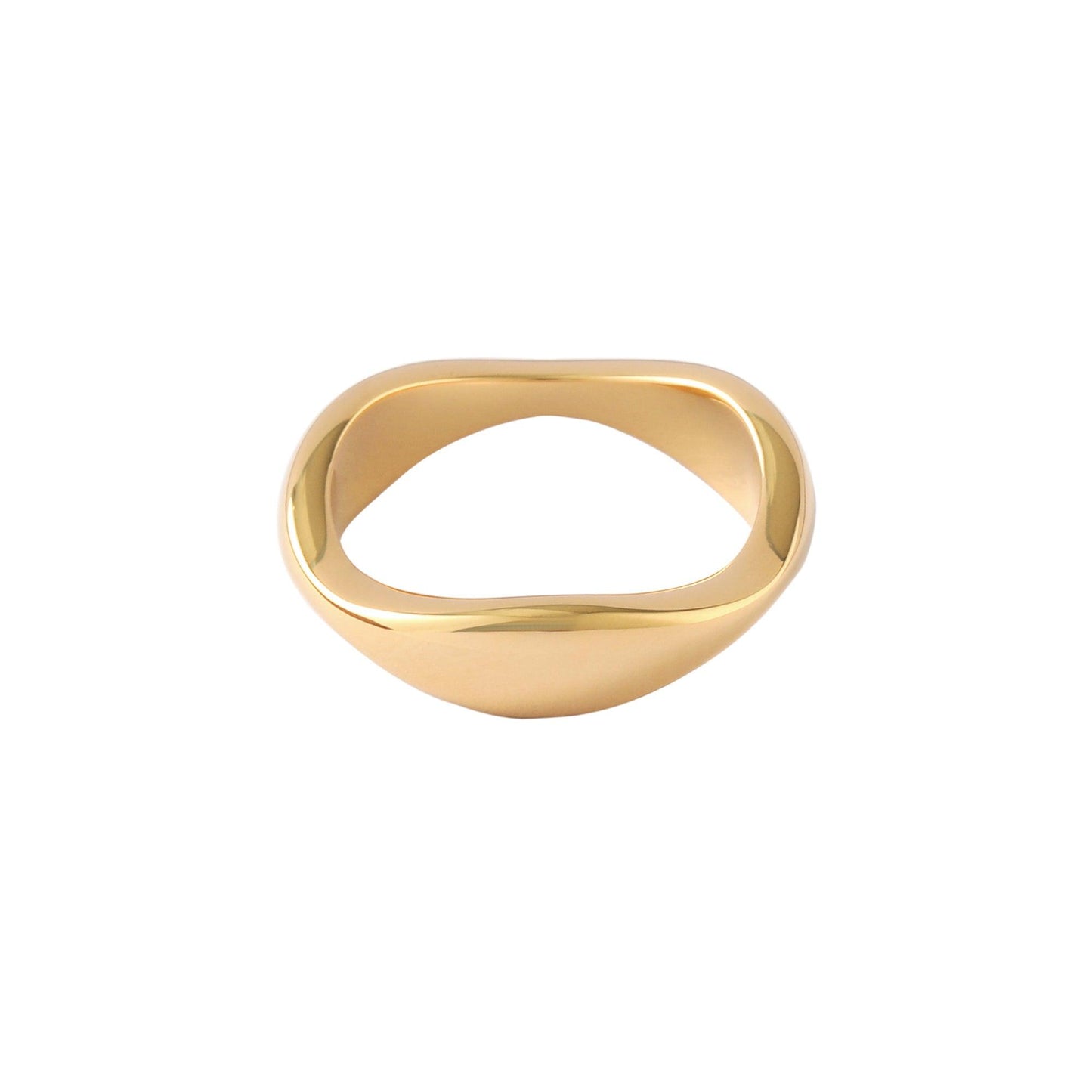 Gold Wave Irregular Stacking Ring - toutjewellery