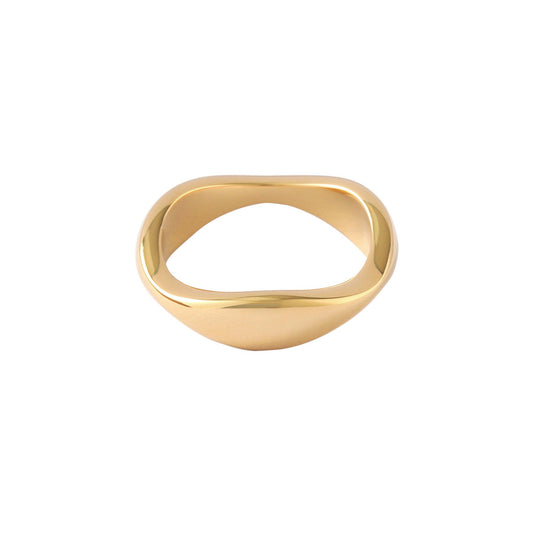 Gold Wave Irregular Stacking Ring - toutjewellery