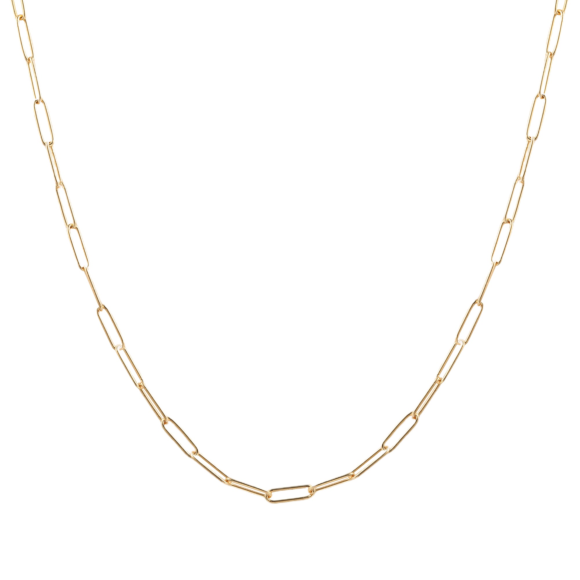 Gold Paperclip Chain Necklace - toutjewellery