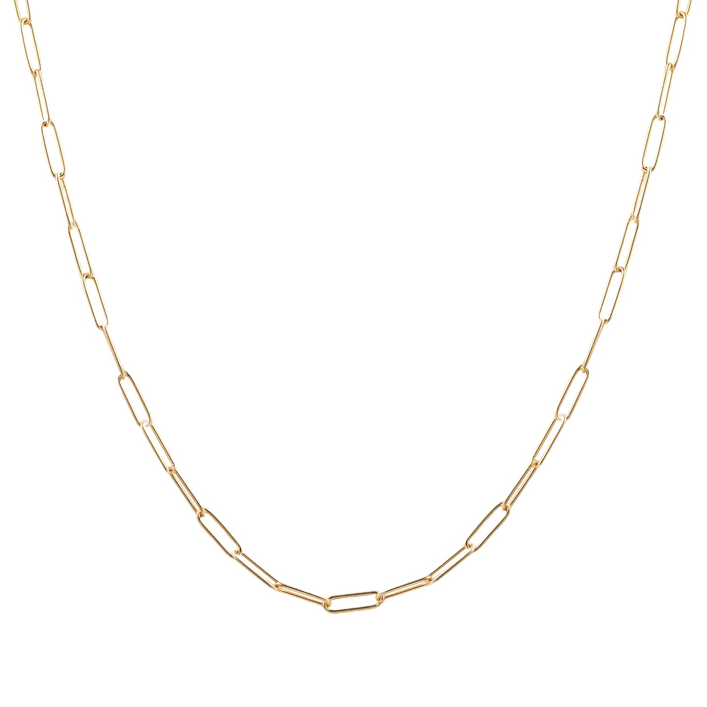 Gold Paperclip Chain Necklace - toutjewellery