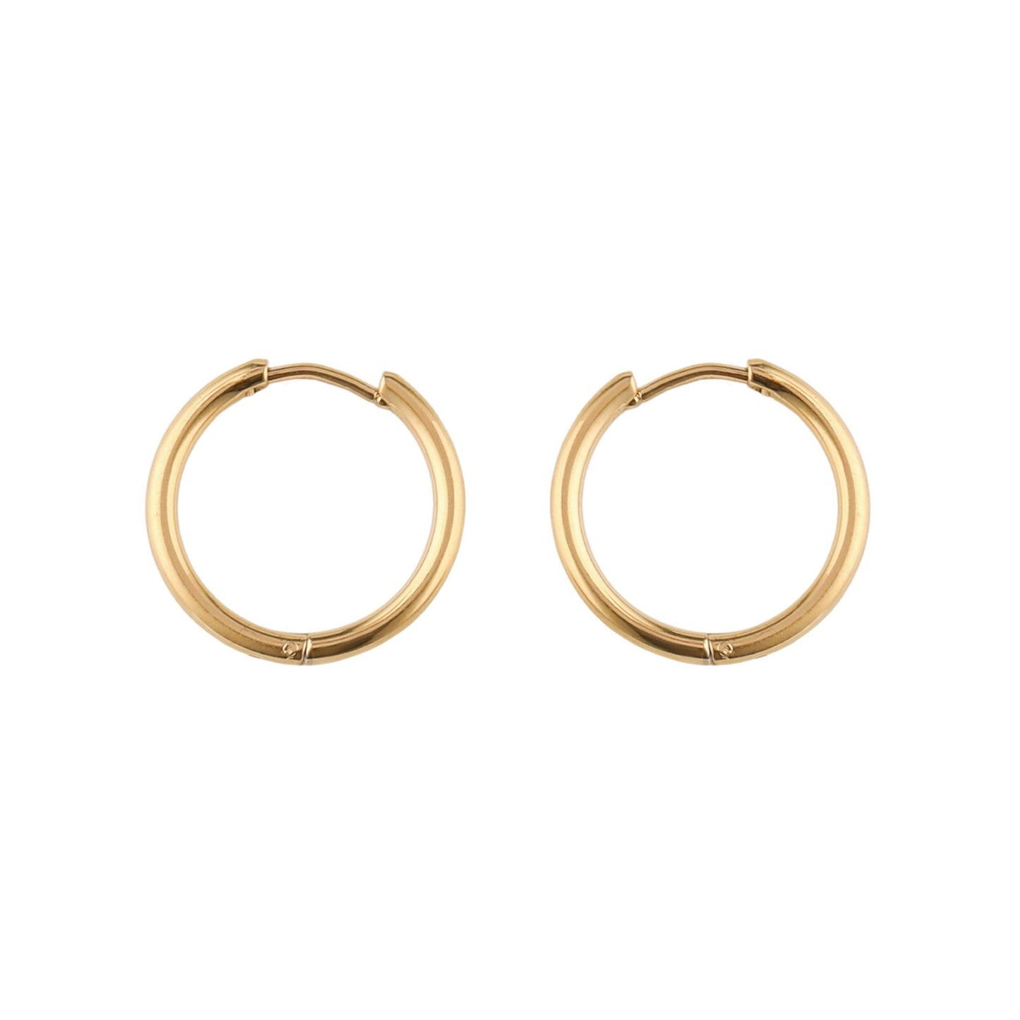 Thin Hinged Hoop Earrings in Gold - toutjewellery