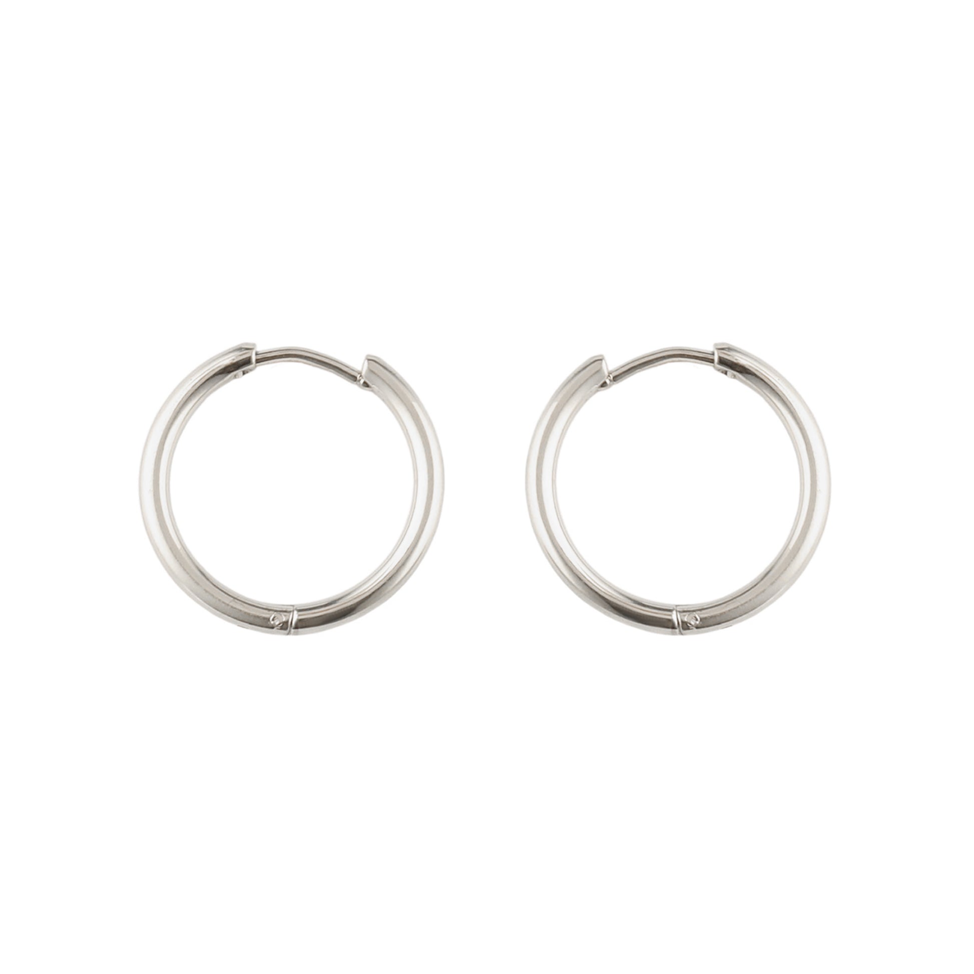 Thin Hinged Hoop Earrings in Silver - toutjewellery