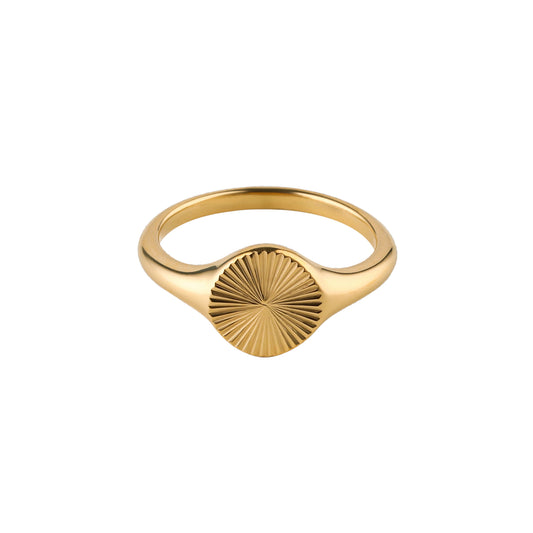 Gold Dainty Sunburst Ring - toutjewellery