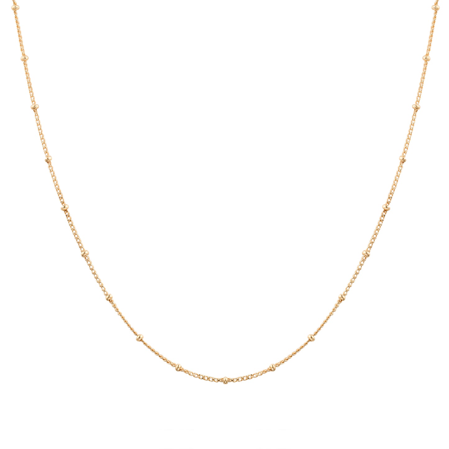 Gold Bobble Chain Necklace - toutjewellery