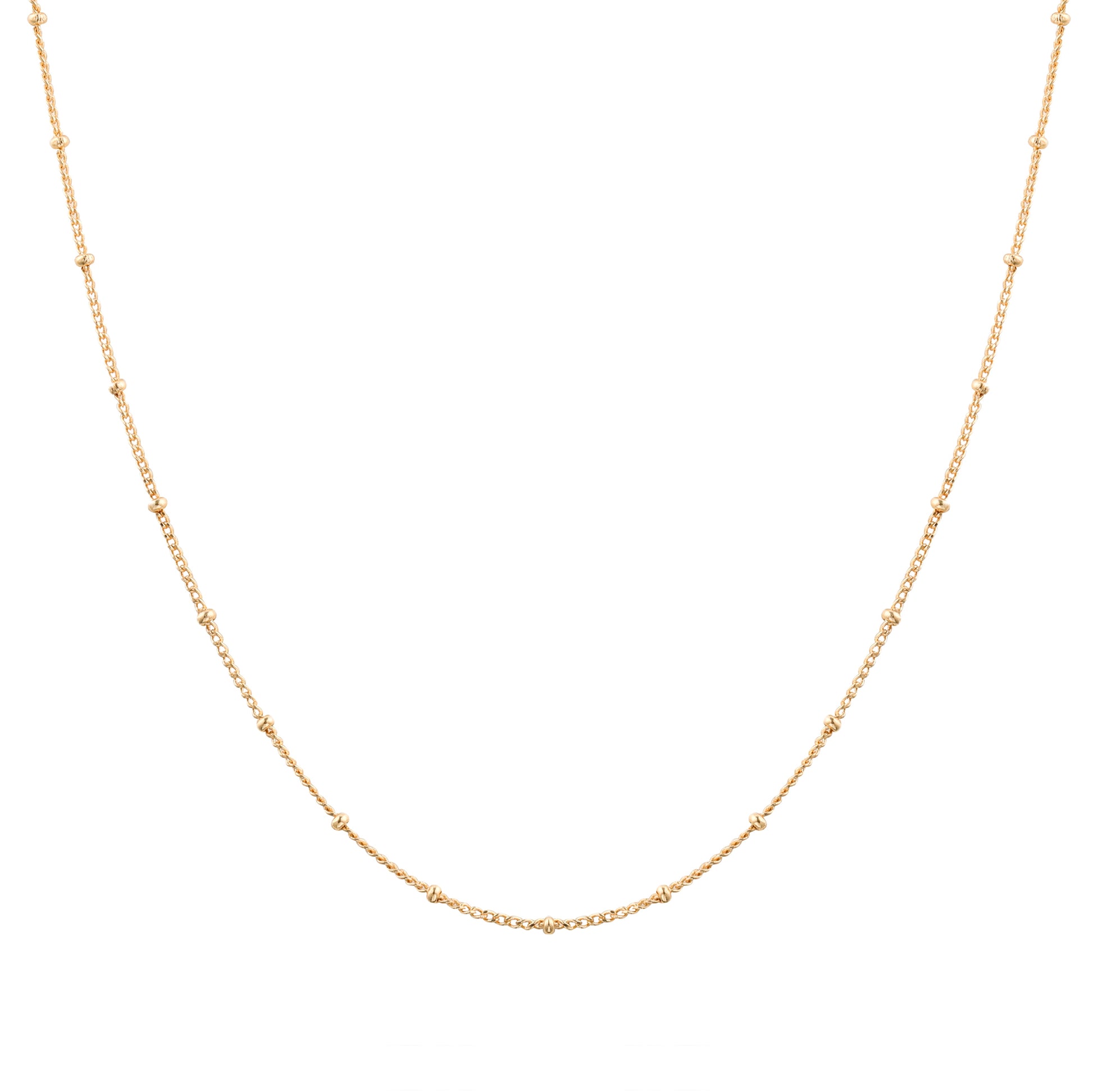 Gold Bobble Chain Necklace - toutjewellery