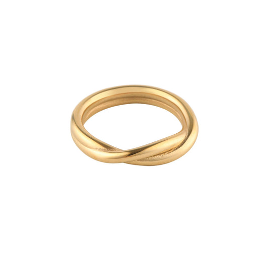 Gold Knot Twisted Ring - toutjewellery