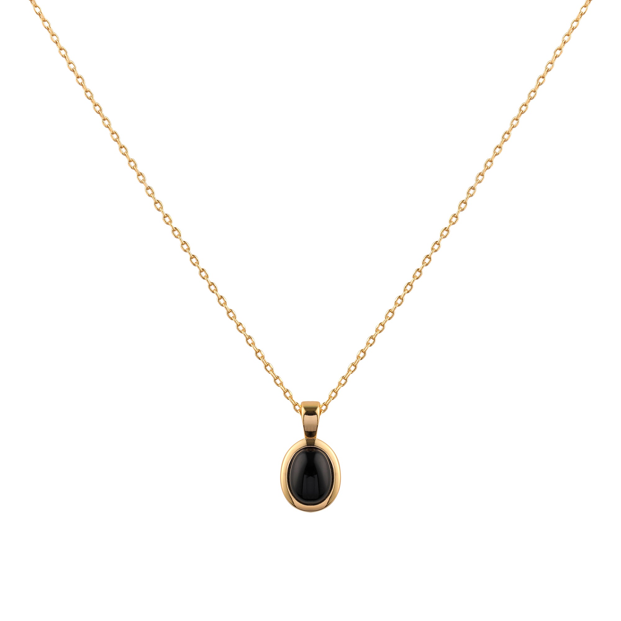 Onyx and hot sale gold pendant