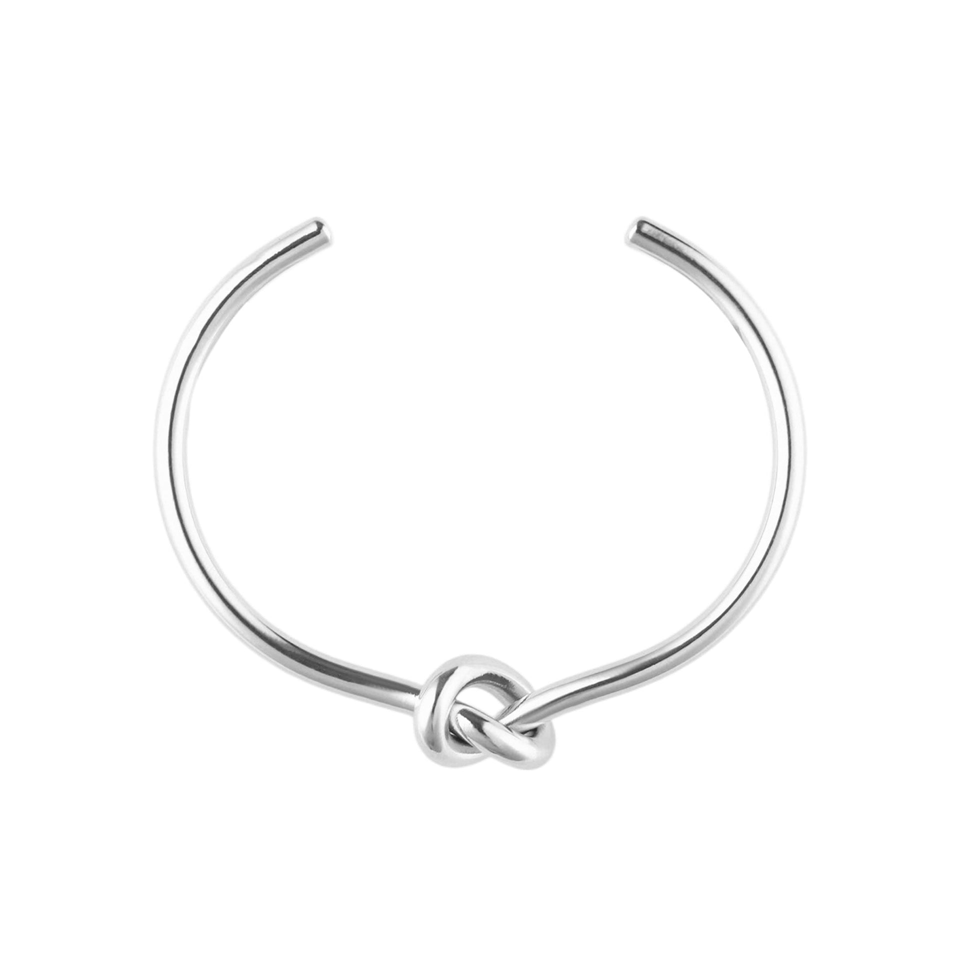 Knot Bangle Bracelet in Silver - toutjewellery