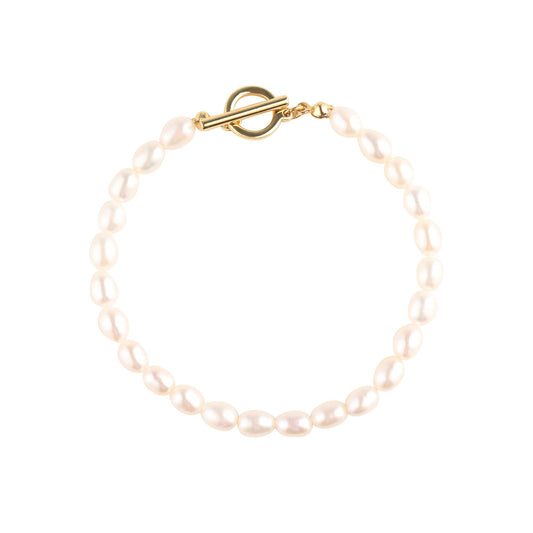 Freshwater Pearl T-bar Bracelet - toutjewellery