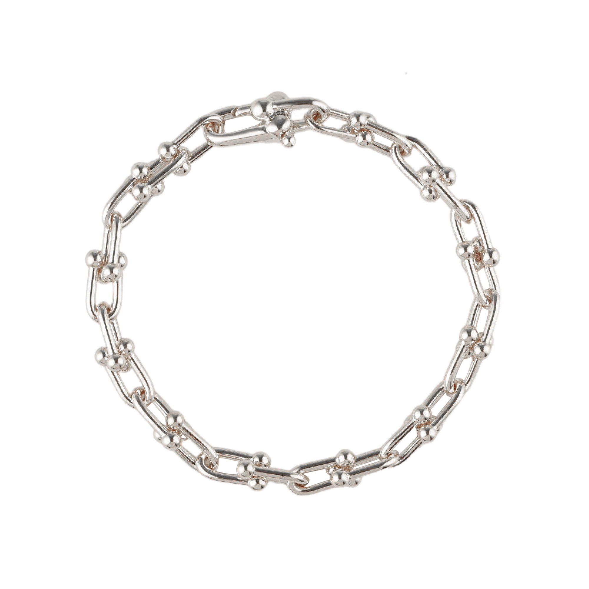 Chunky U Link Bracelet in Silver - toutjewellery