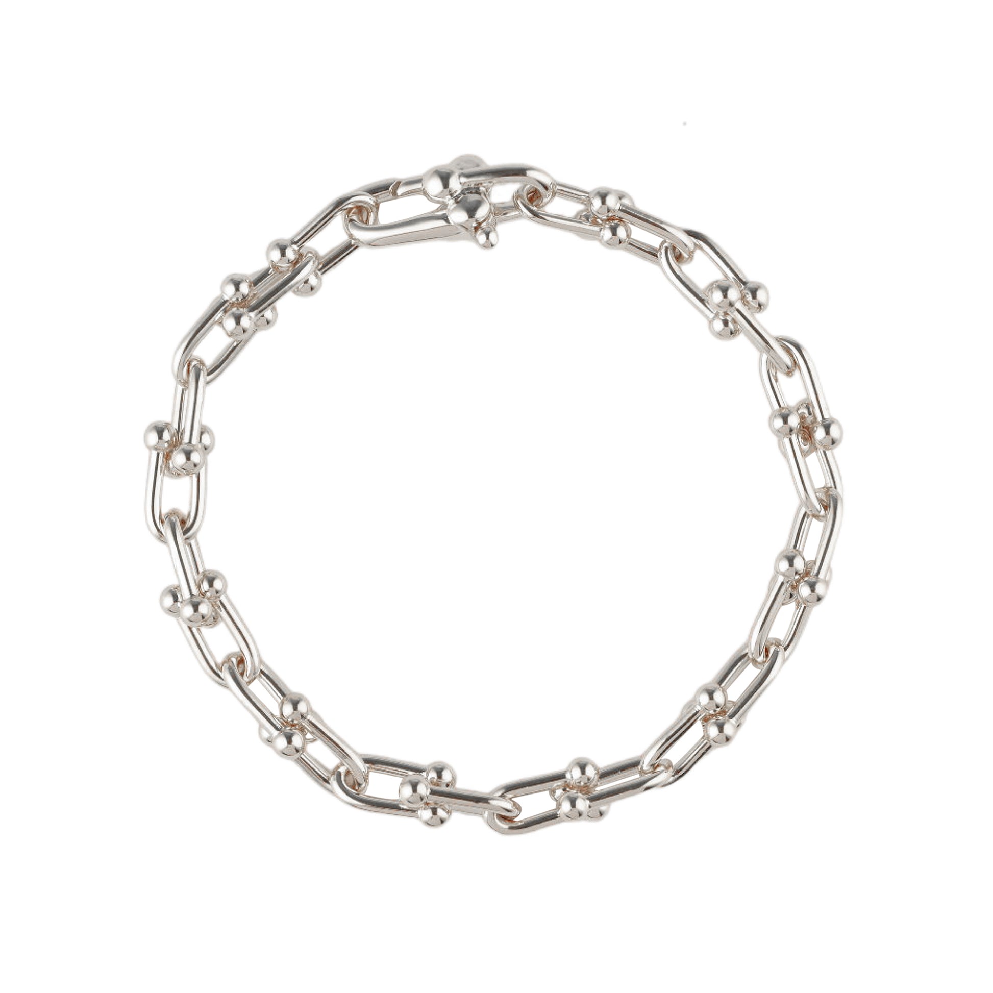 Chunky U Link Bracelet in Silver - toutjewellery