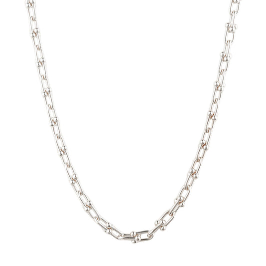 Chunky U Link Chain Necklace in Silver - toutjewellery