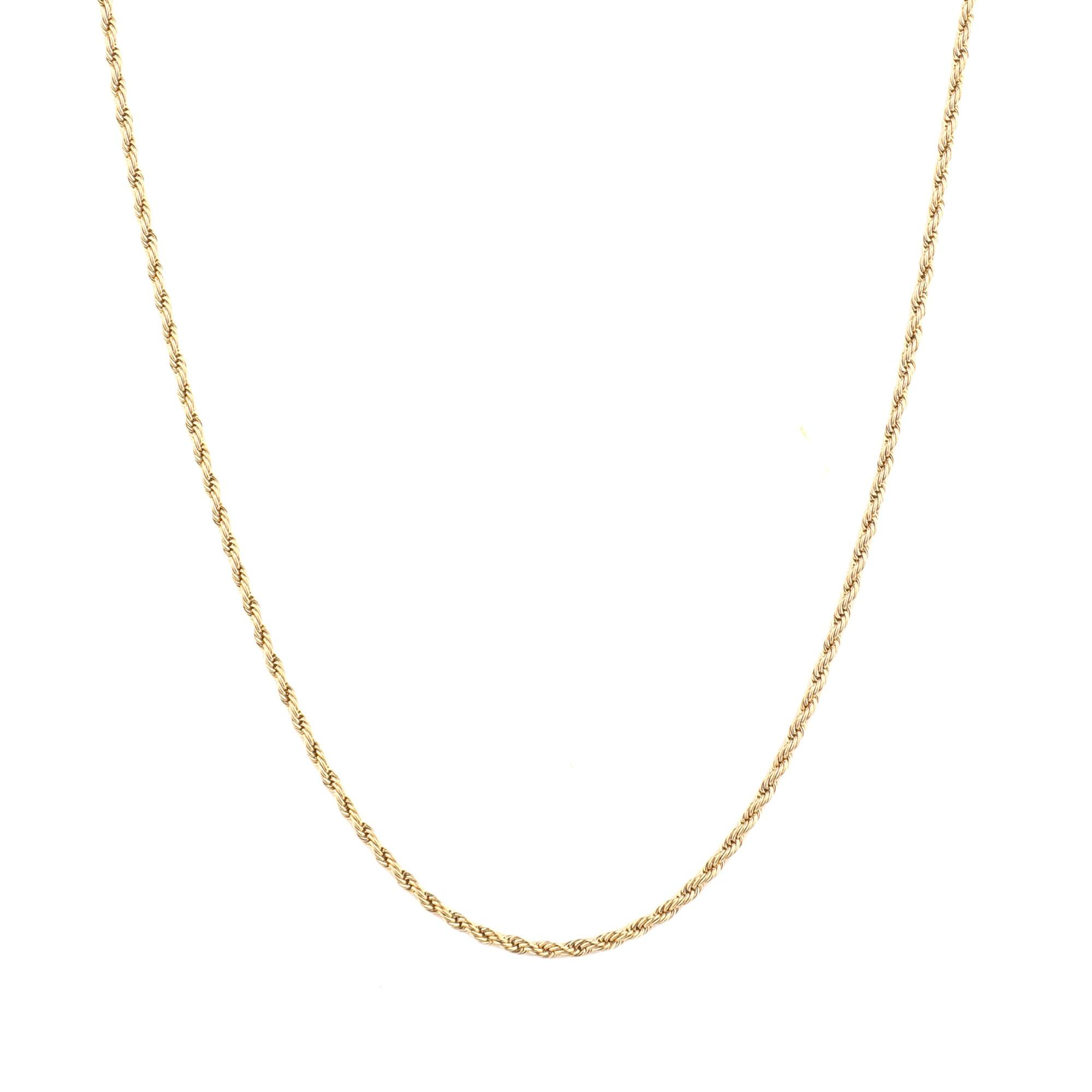 2mm Gold Rope Chain Necklace - toutjewellery