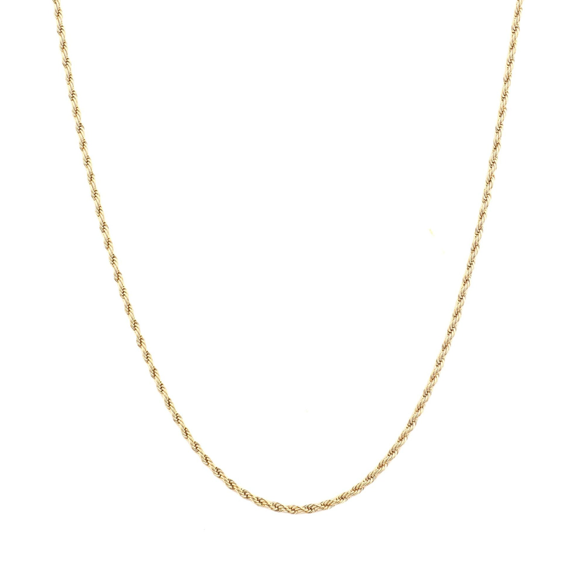 2mm Gold Rope Chain Necklace - toutjewellery