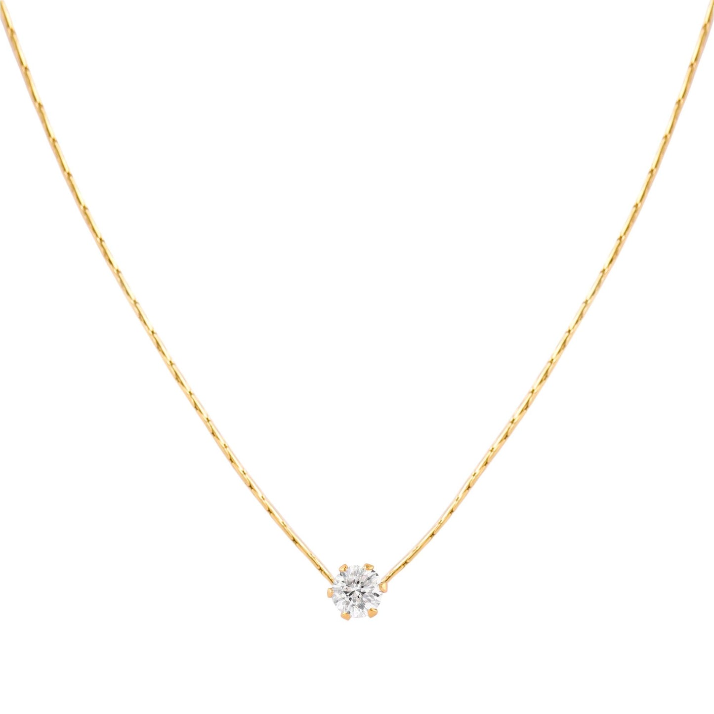 Gold Crystal Pendant Necklace - toutjewellery