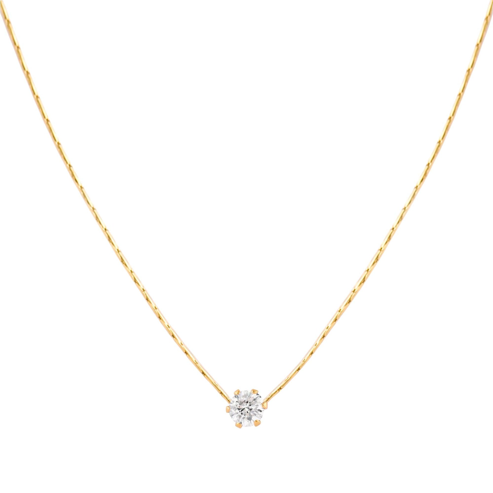 Gold Crystal Pendant Necklace - toutjewellery