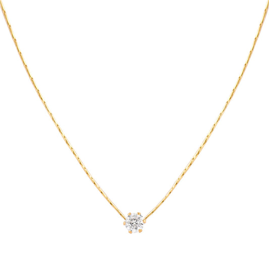 Gold Crystal Pendant Necklace - toutjewellery