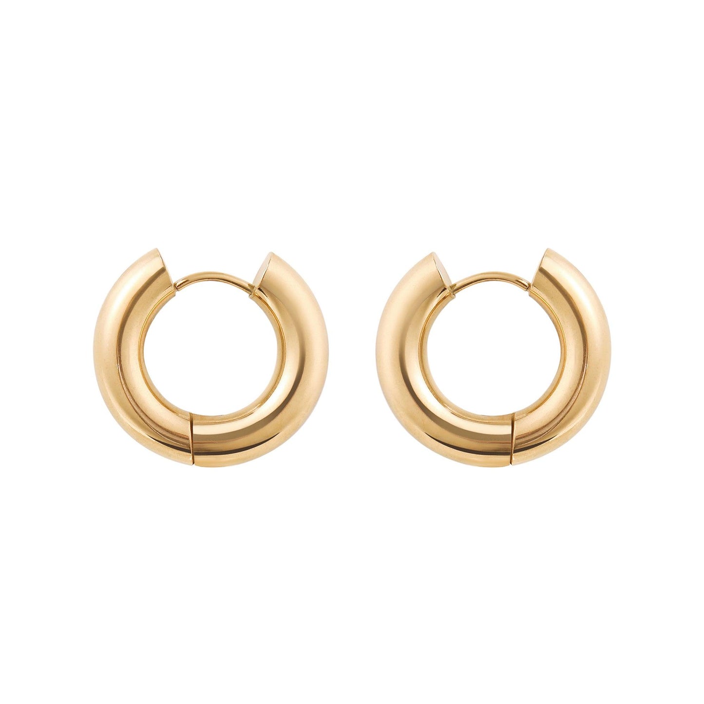 Essential Chubby Hoop Earrings in Gold - toutjewellery