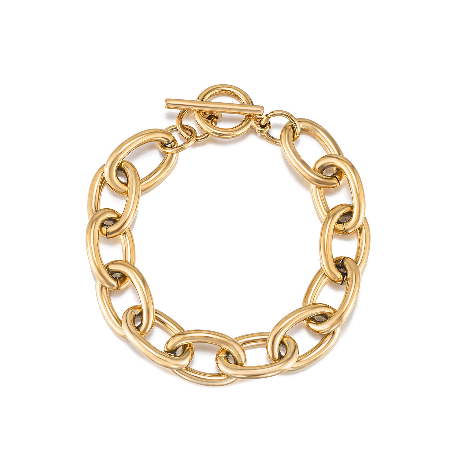 Gold Chunky Link Bracelet - toutjewellery