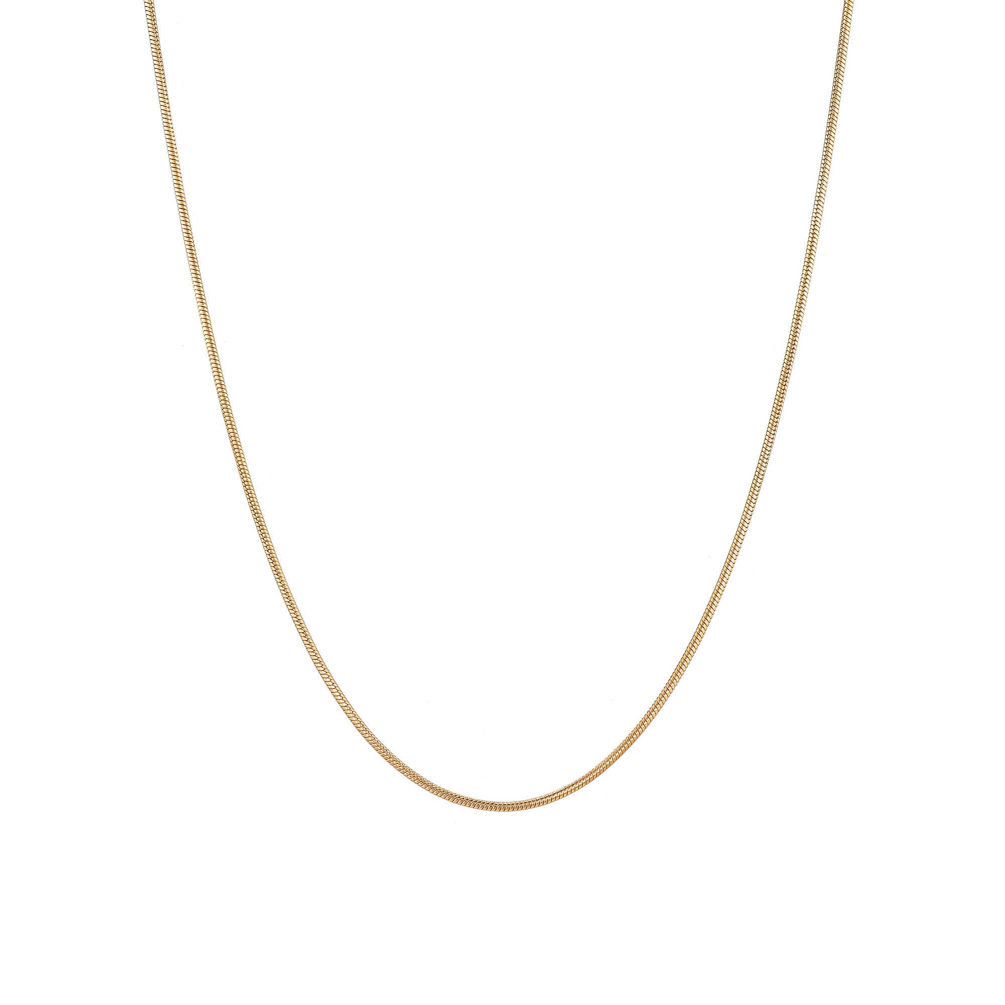 Thin Snake Chain Necklace in Gold - toutjewellery