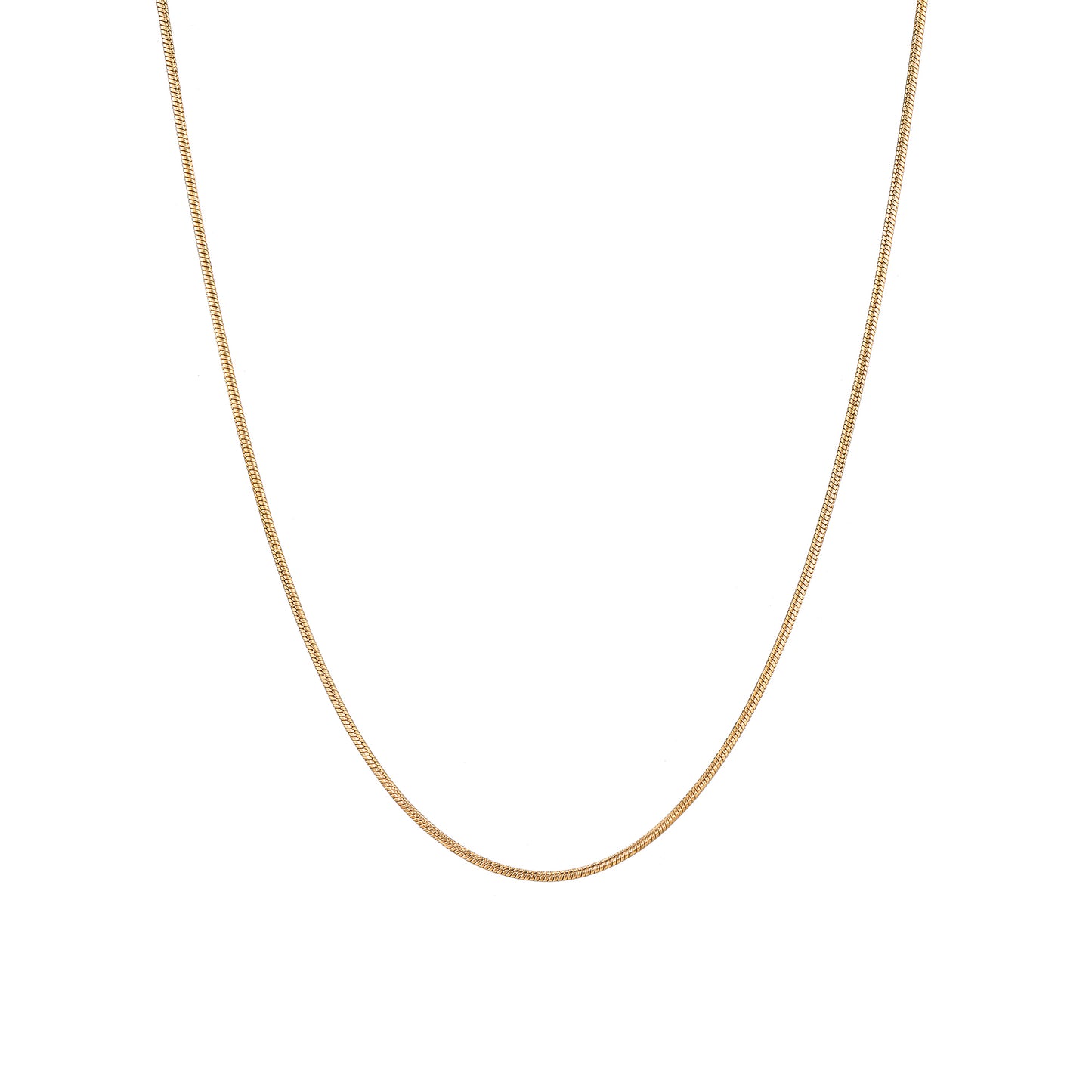 Thin Snake Chain Necklace in Gold - toutjewellery