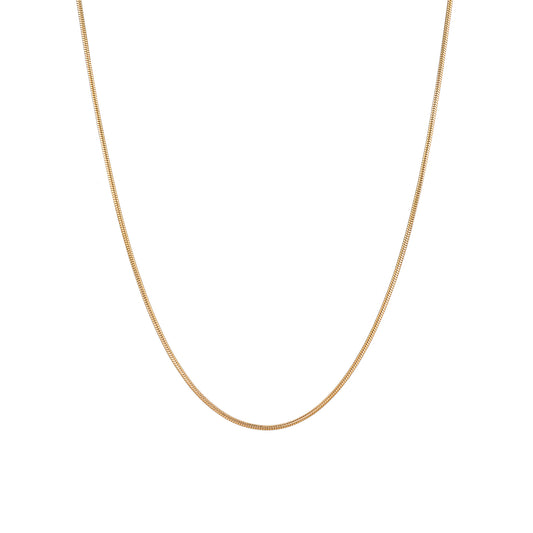 Thin Snake Chain Necklace in Gold - toutjewellery