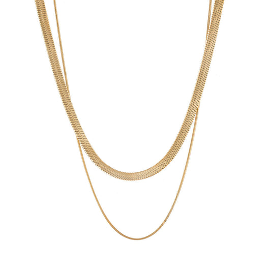 Gold Layered Snake Chain Set - toutjewellery