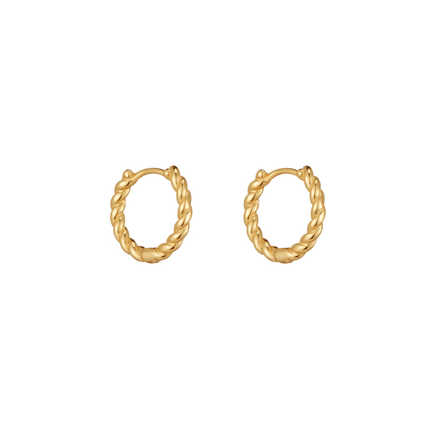 Braided Huggie Earrings in Gold - toutjewellery