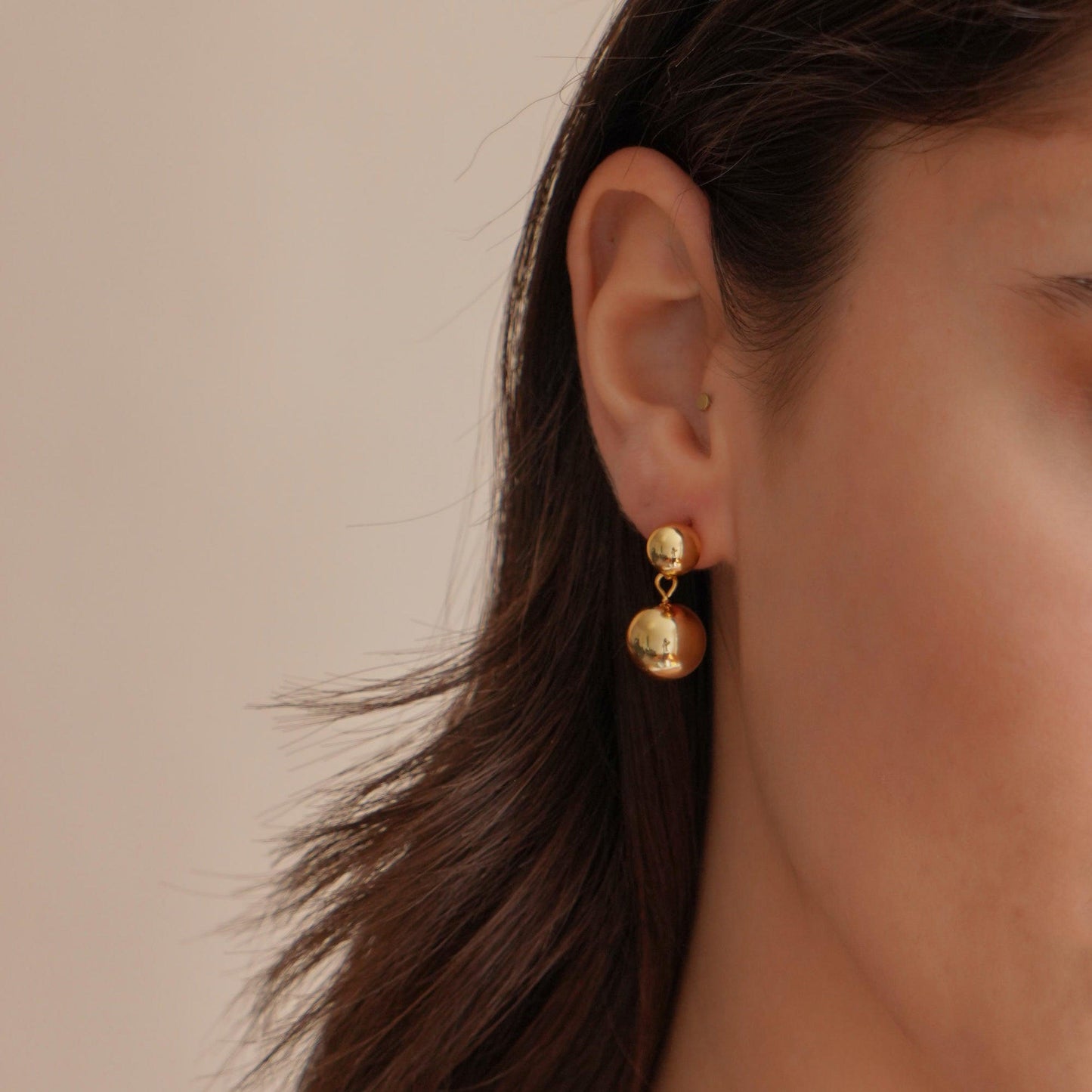 Ball Drop Earrings in Gold - toutjewellery