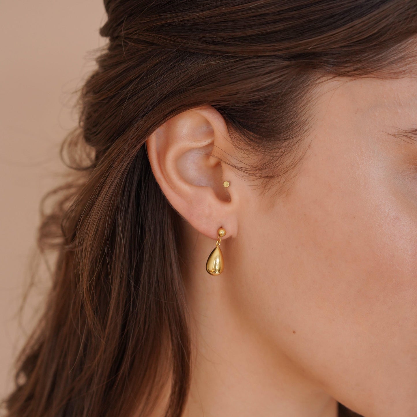 Gold Teardrop Dangle Earrings - toutjewellery