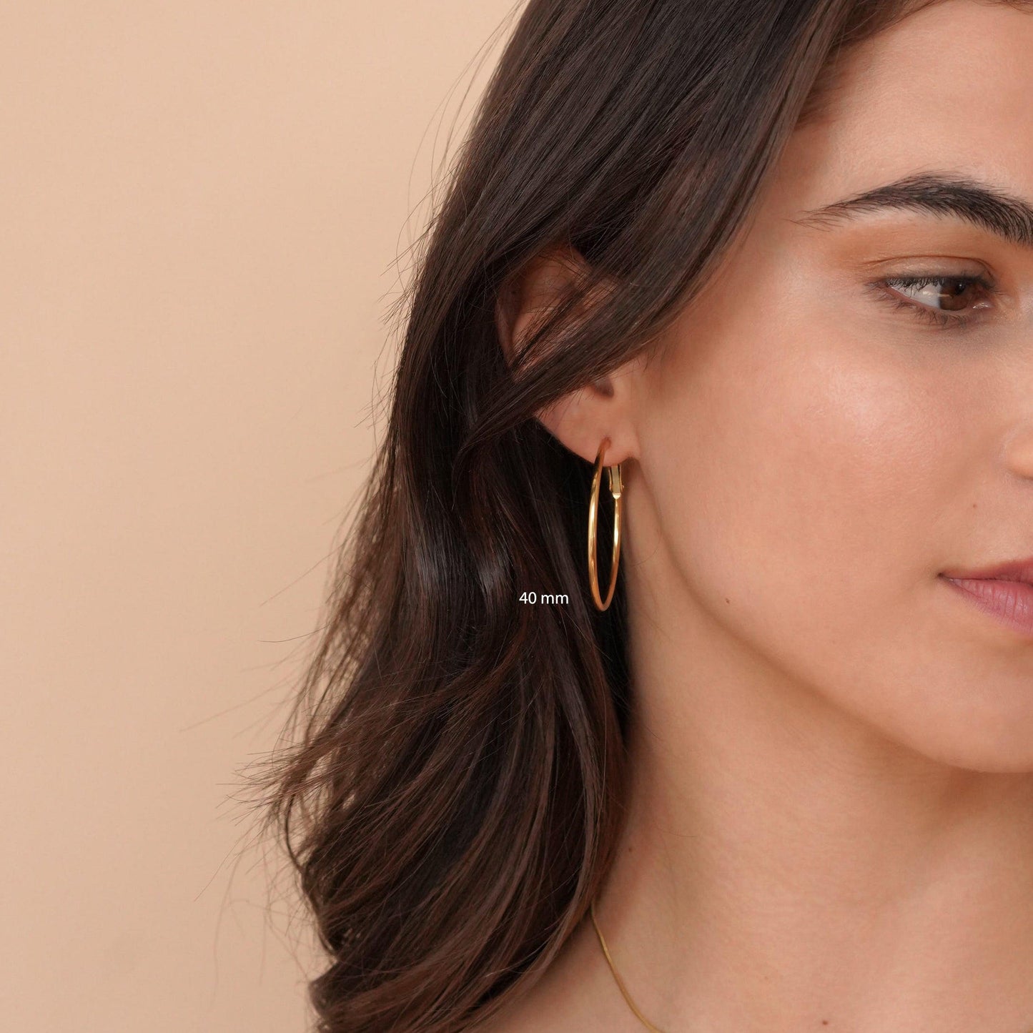 Oversized Thin Hoop Earrings in Gold - toutjewellery