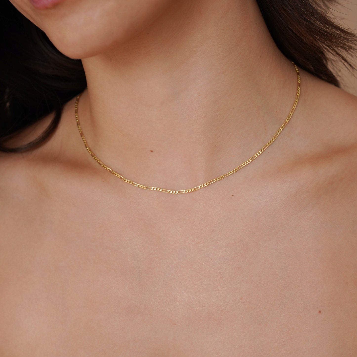 Gold Figaro Chain Necklace - toutjewellery