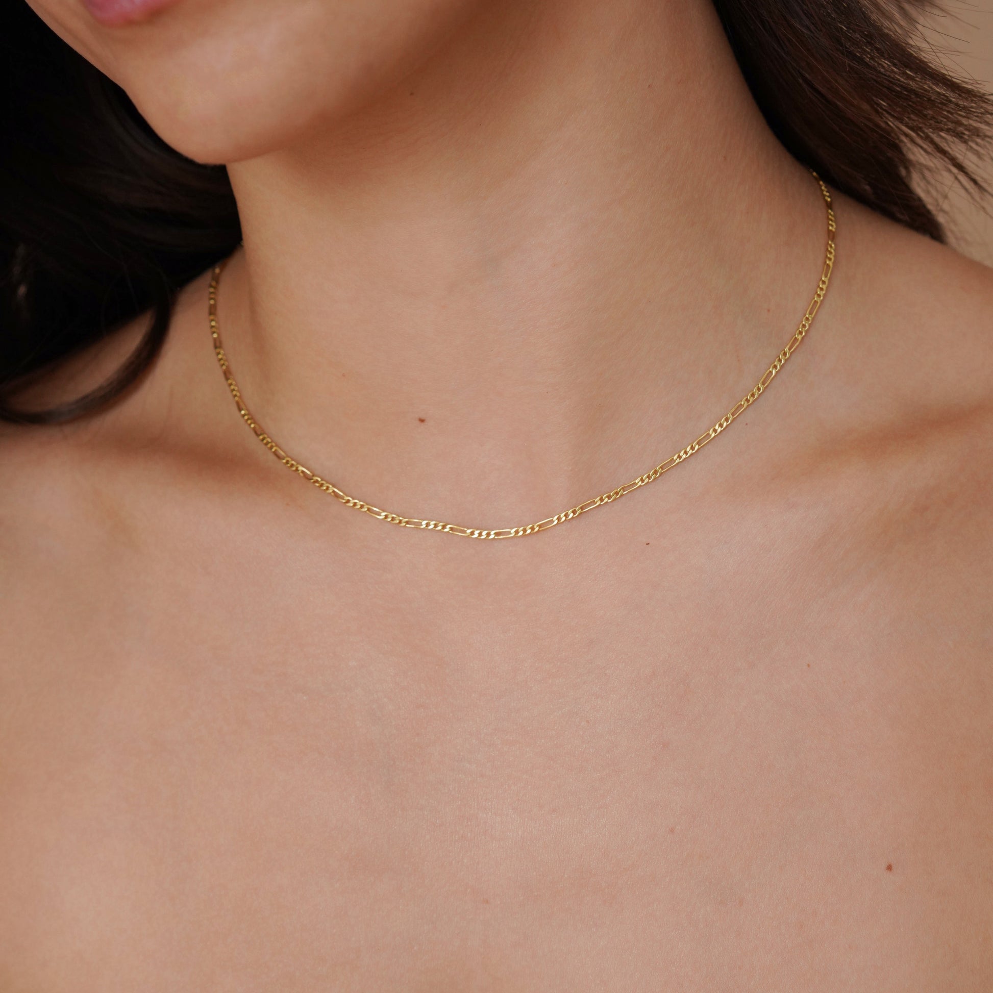 Gold Figaro Chain Necklace - toutjewellery