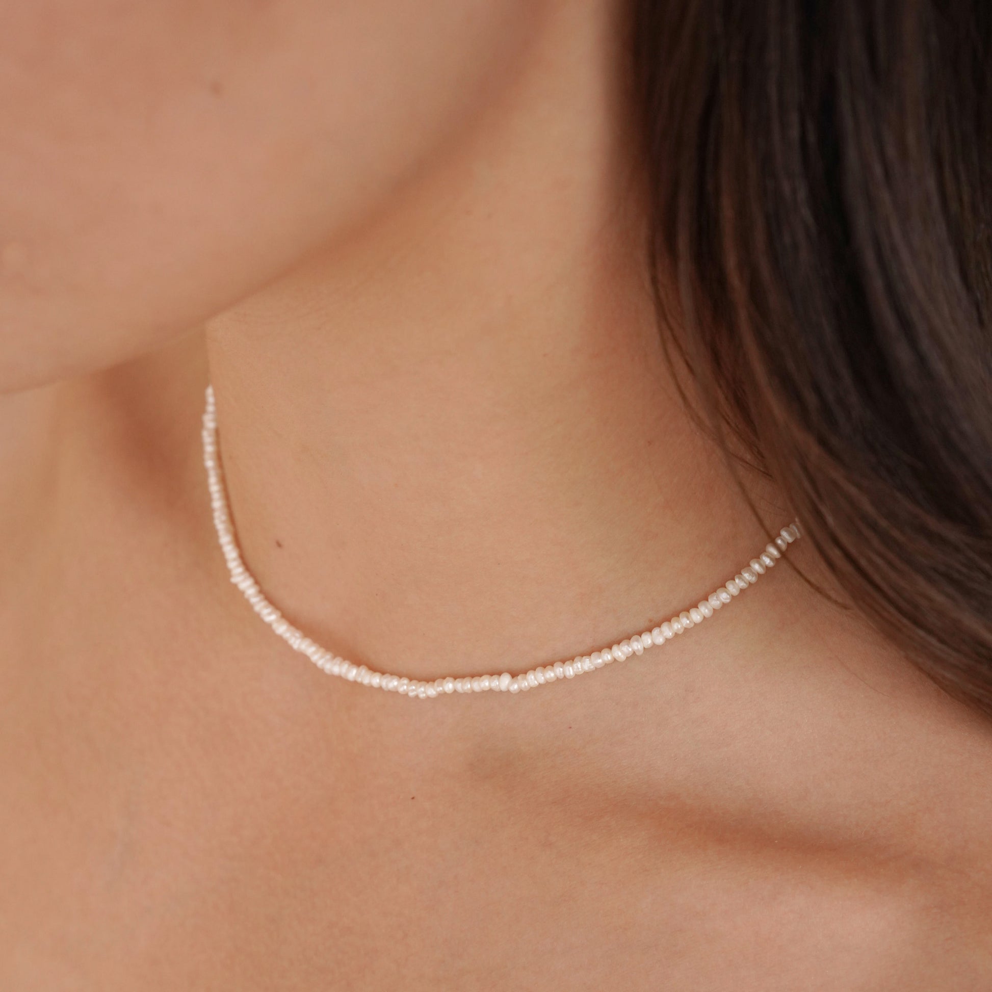 Mini Freshwater Pearl Necklace Choker - toutjewellery