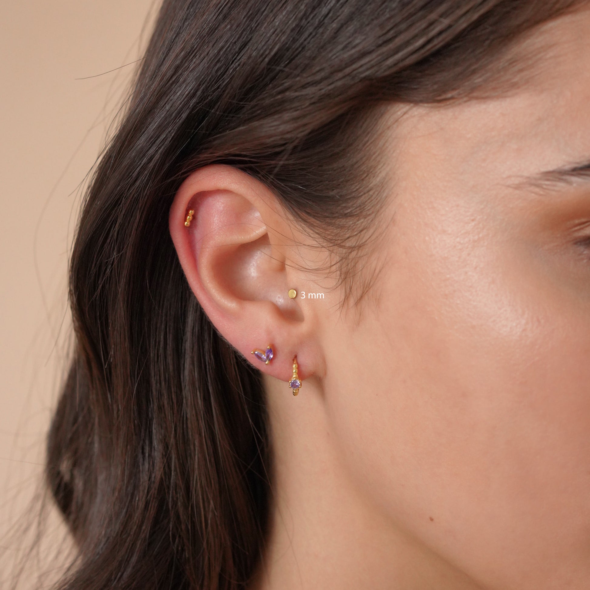 Small Disc Stud Earrings in Gold - toutjewellery