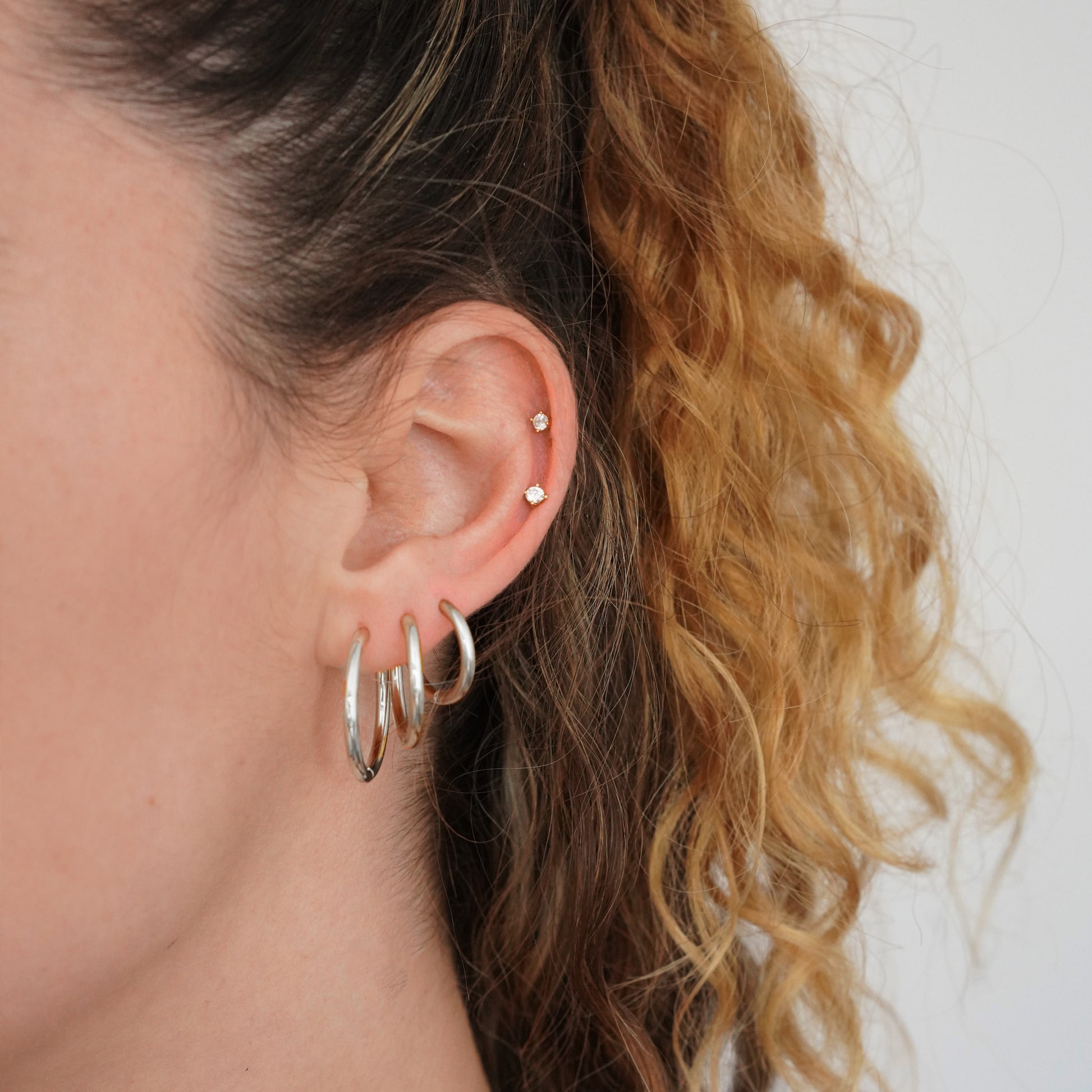 Thin Hinged Hoop Earrings in Silver - toutjewellery