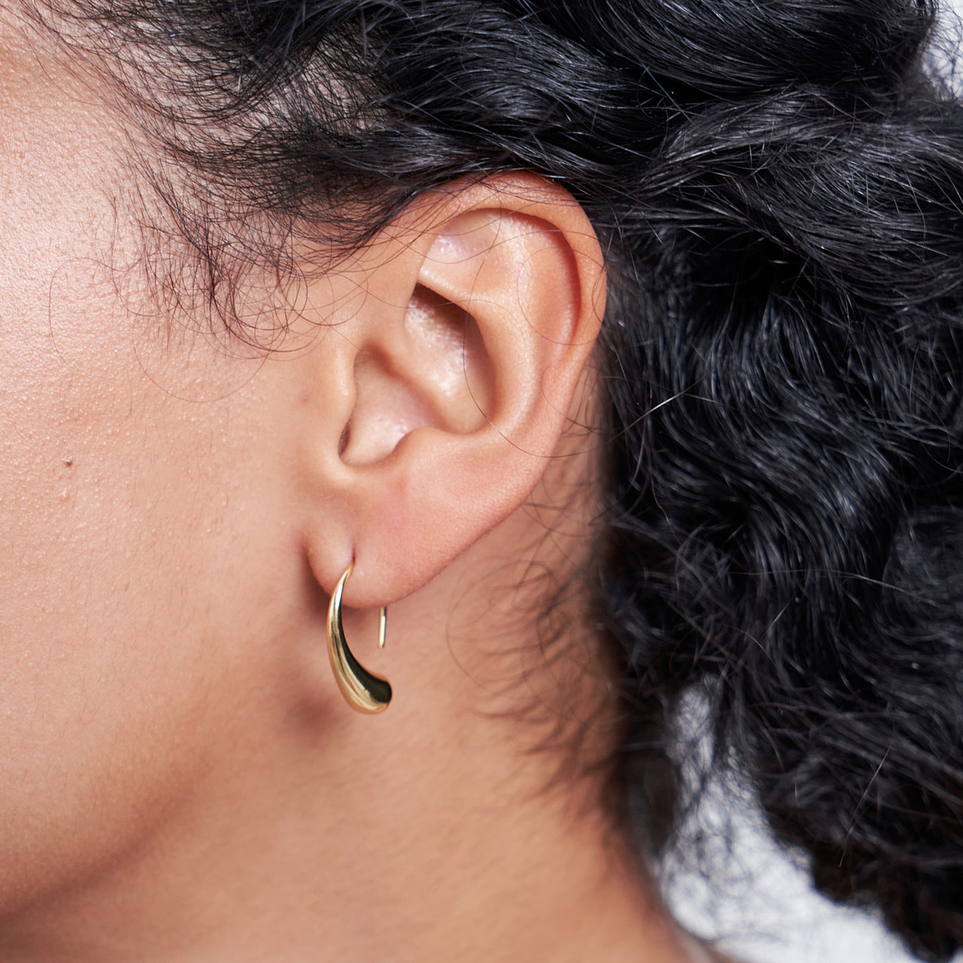 Gold Teardrop Hoop Earrings - toutjewellery