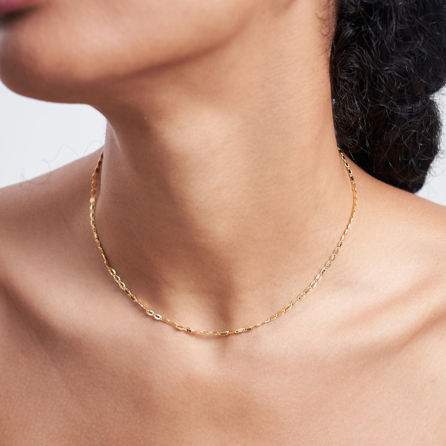 Gold Petal Chain Necklace - toutjewellery