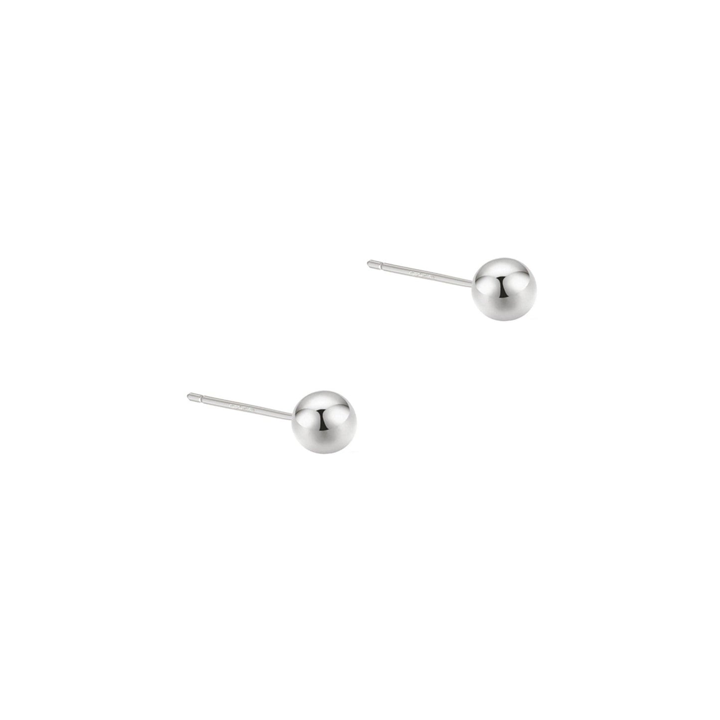 Tiny Ball Stud Earrings in Silver - toutjewellery