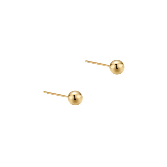 Tiny Ball Stud Earrings in Gold - toutjewellery