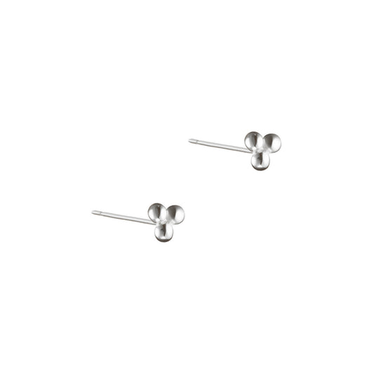 Trinity Ball Stud Earrings in Silver - toutjewellery