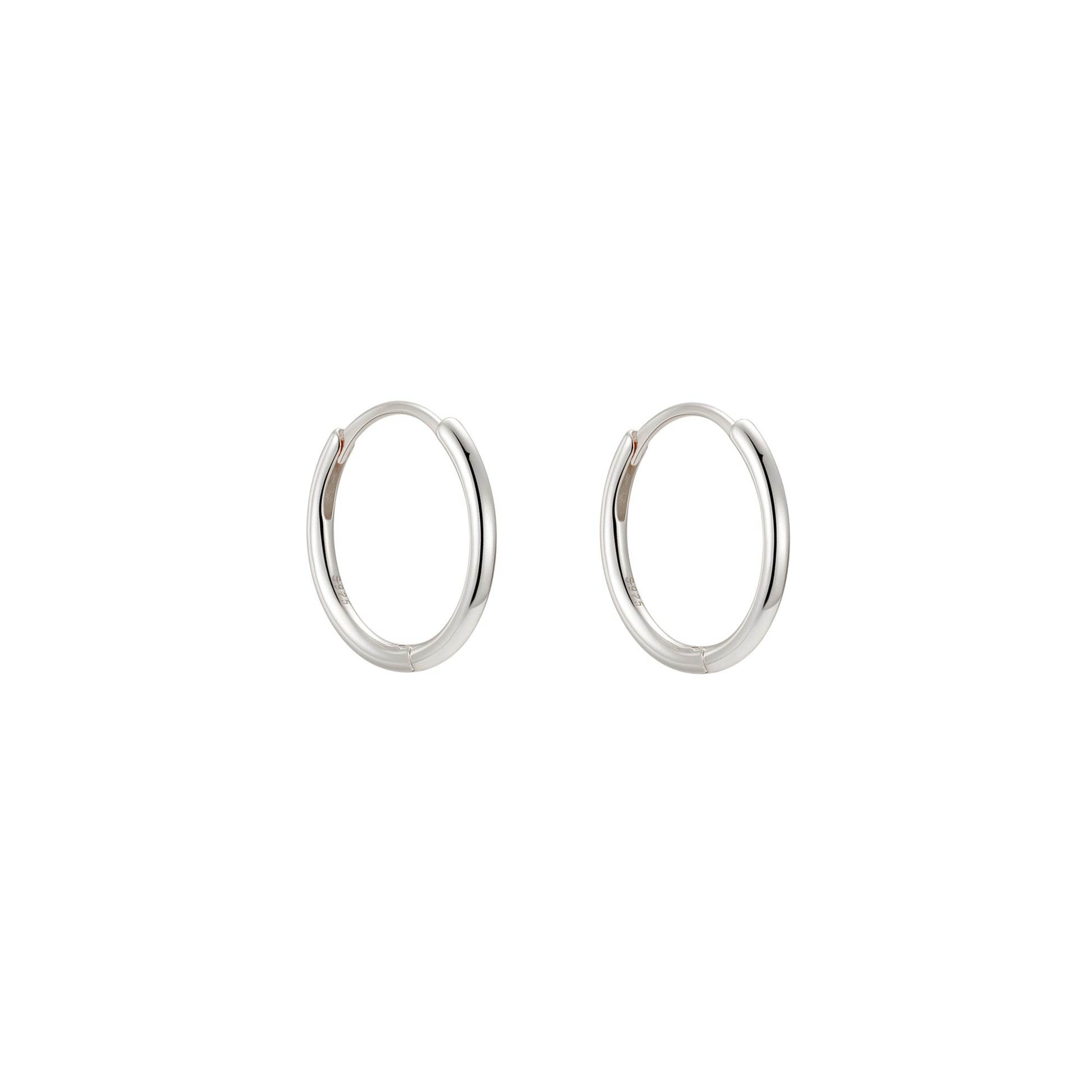 Tiny Huggie Hoop Earrings in Silver - toutjewellery