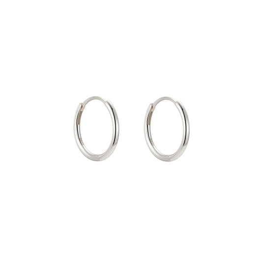 Tiny Huggie Hoop Earrings in Silver - toutjewellery