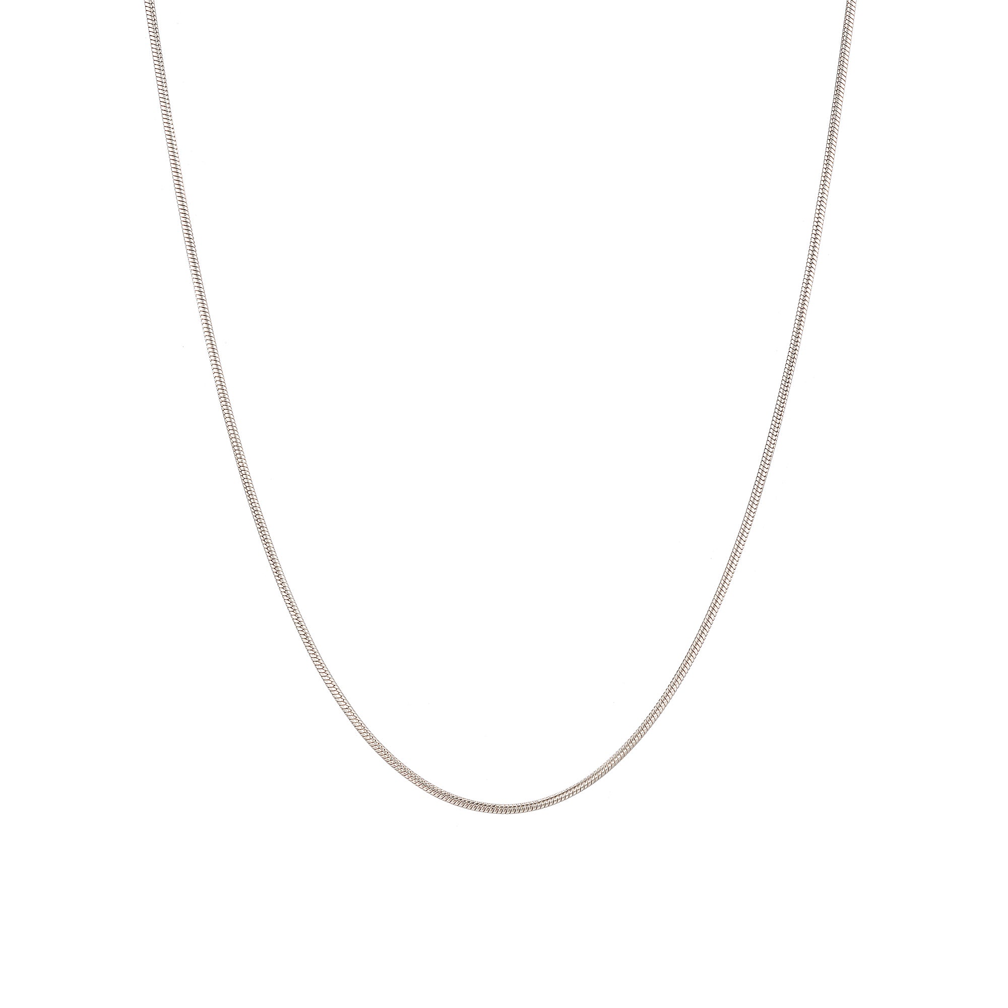 Thin Snake Chain Necklace in Silver - toutjewellery