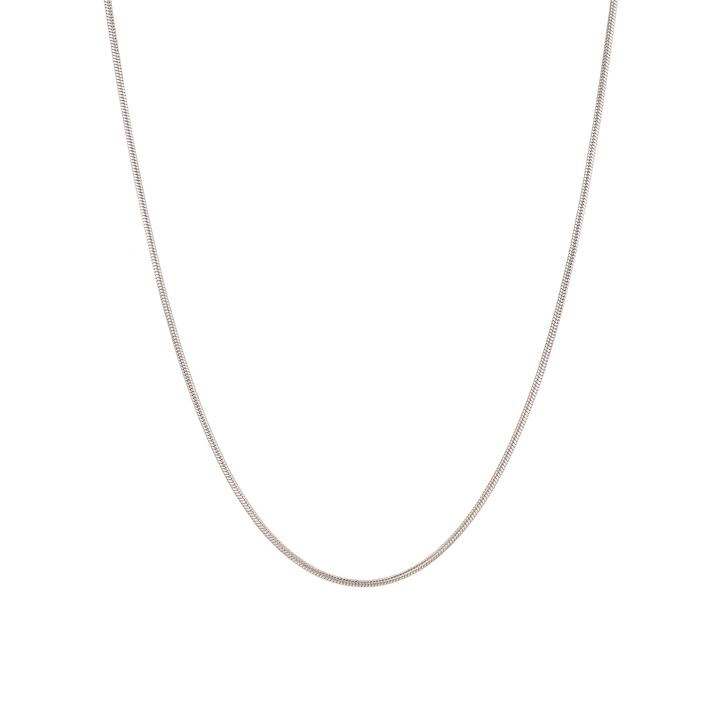 Thin Snake Chain Necklace in Silver - toutjewellery