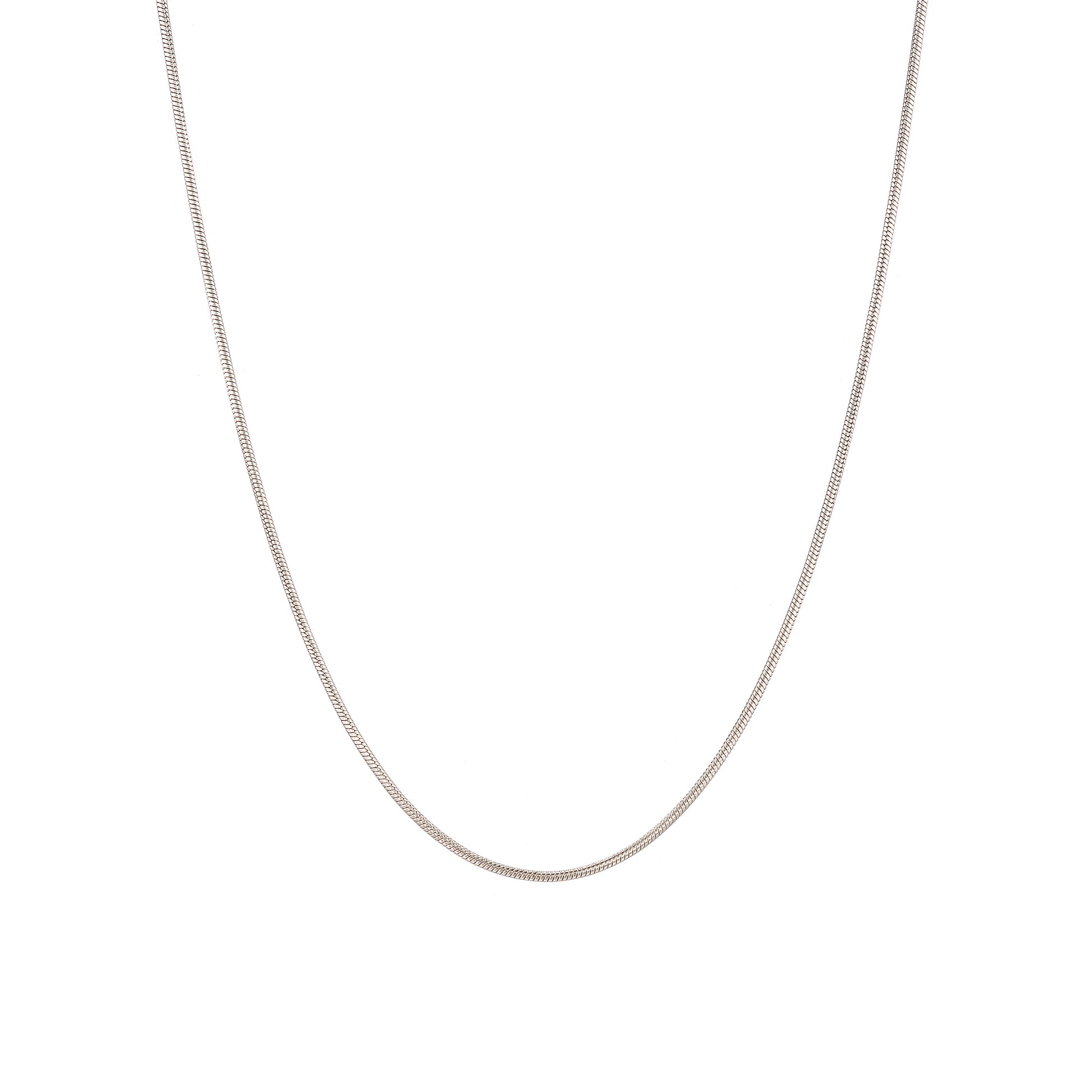 Thin Snake Chain Necklace in Silver - toutjewellery