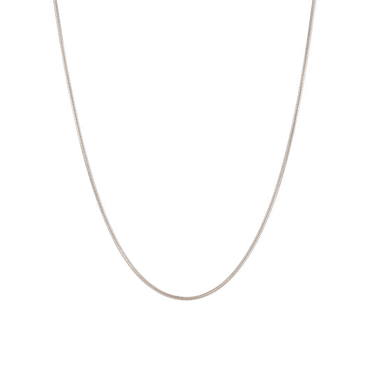 Thin Snake Chain Necklace in Silver - toutjewellery